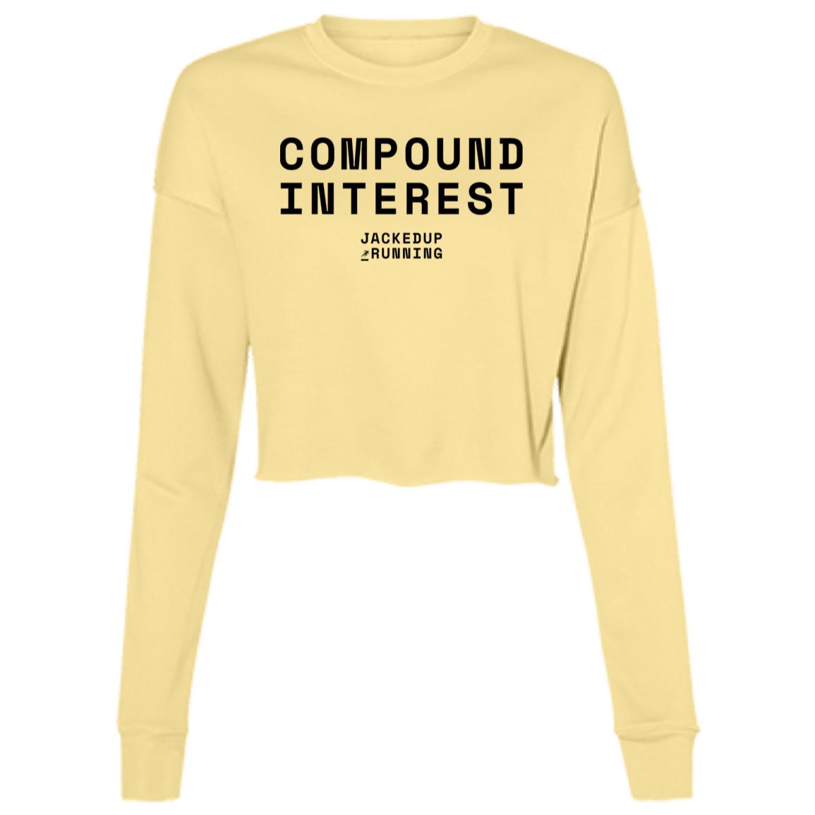Ladies' Cropped Fleece Crew - COMPOUND INTEREST