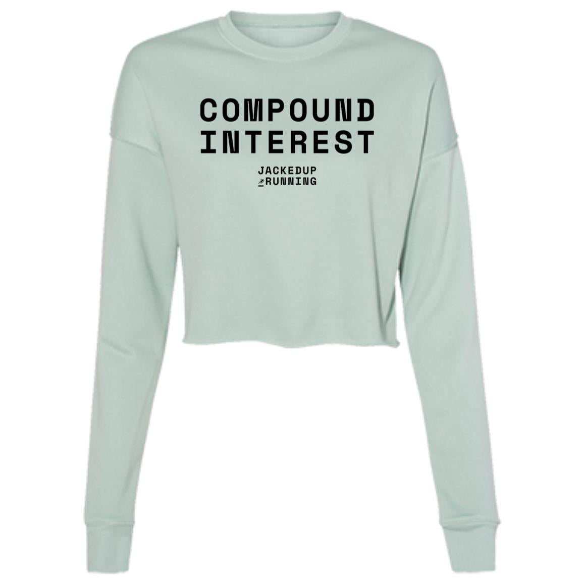 Ladies' Cropped Fleece Crew - COMPOUND INTEREST