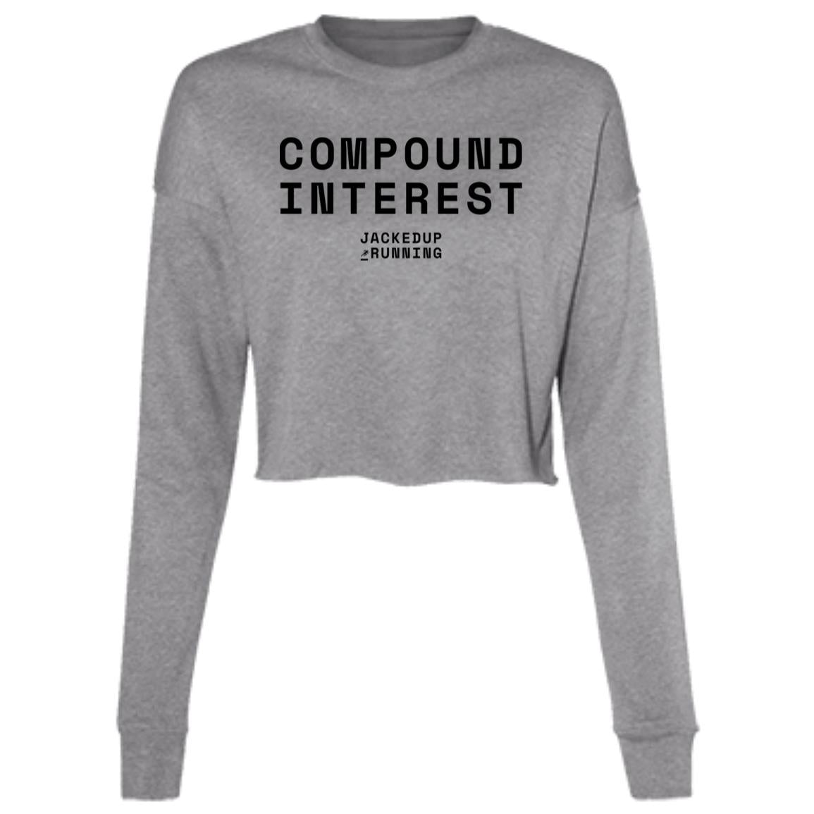 Ladies' Cropped Fleece Crew - COMPOUND INTEREST