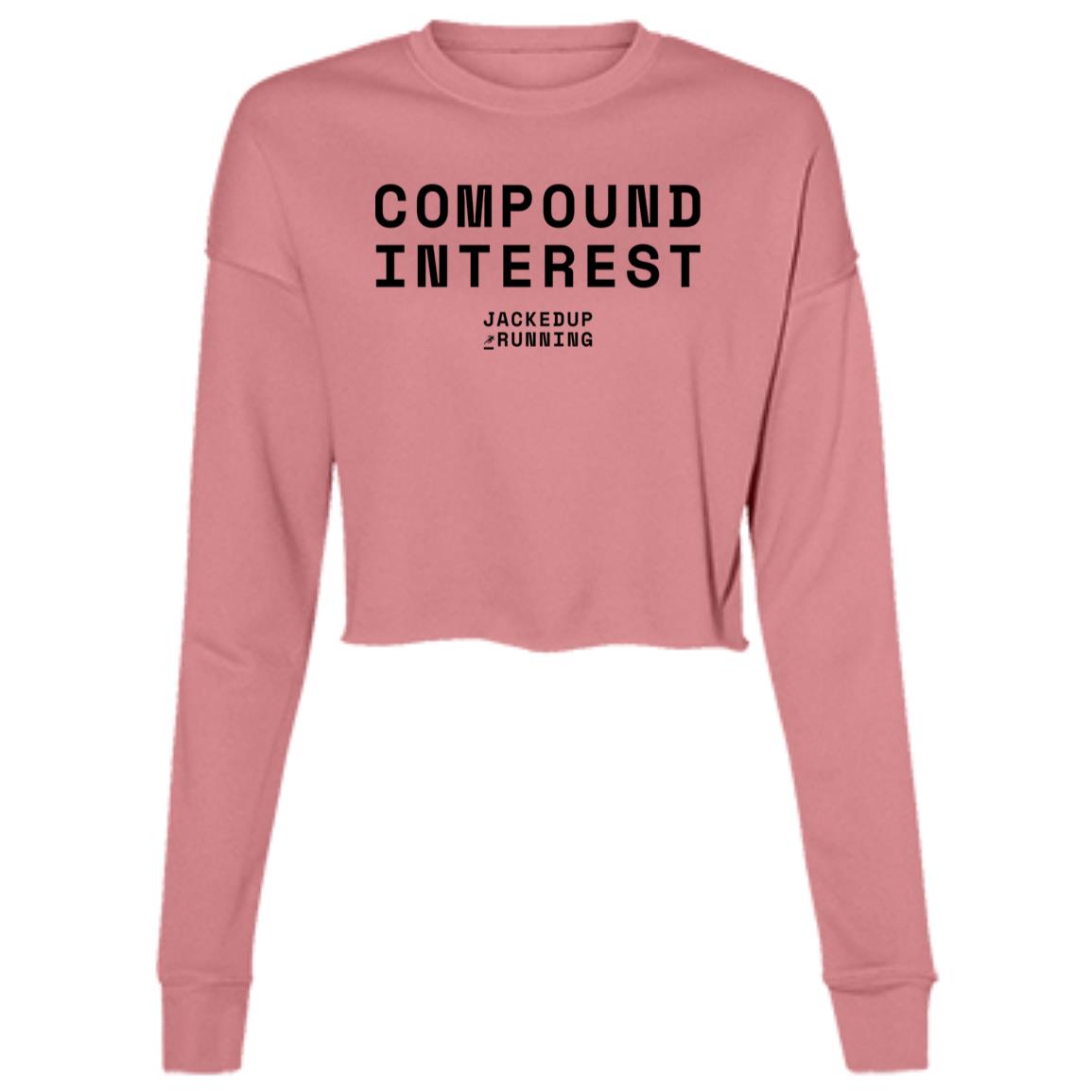 Ladies' Cropped Fleece Crew - COMPOUND INTEREST